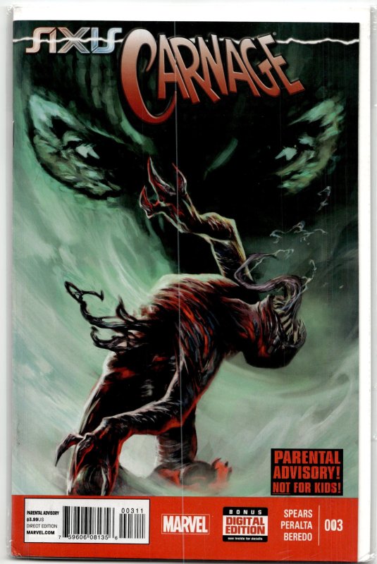 Axis: Carnage #3 (Marvel Comics, 2015), raw, ungraded comic book — front cover