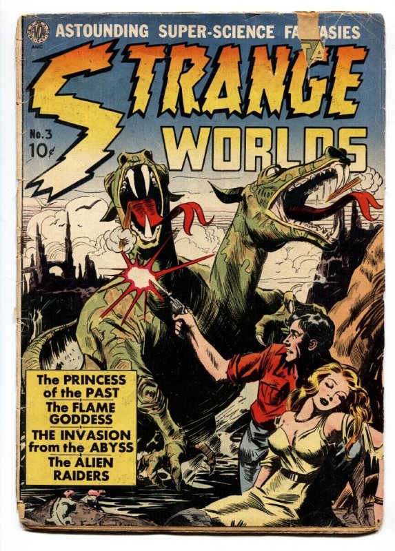 Strange Worlds #3 (1951), raw, ungraded comic book — front cover