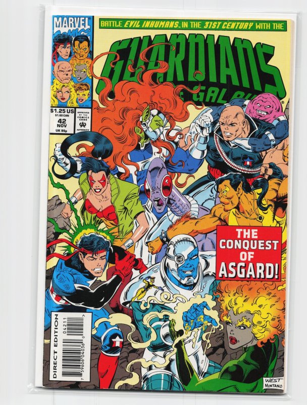 Guardians of the Galaxy #42 (Marvel Comics, 1993), raw, ungraded comic book — front cover