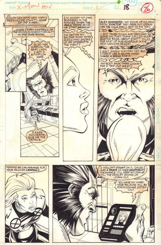 The Adventures of the X-Men #1 (1996), raw, ungraded comic book — front cover