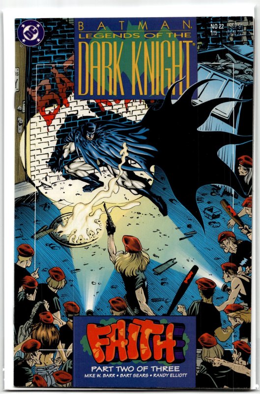 Legends of the Dark Knight #22 (1991), raw, ungraded comic book — front cover