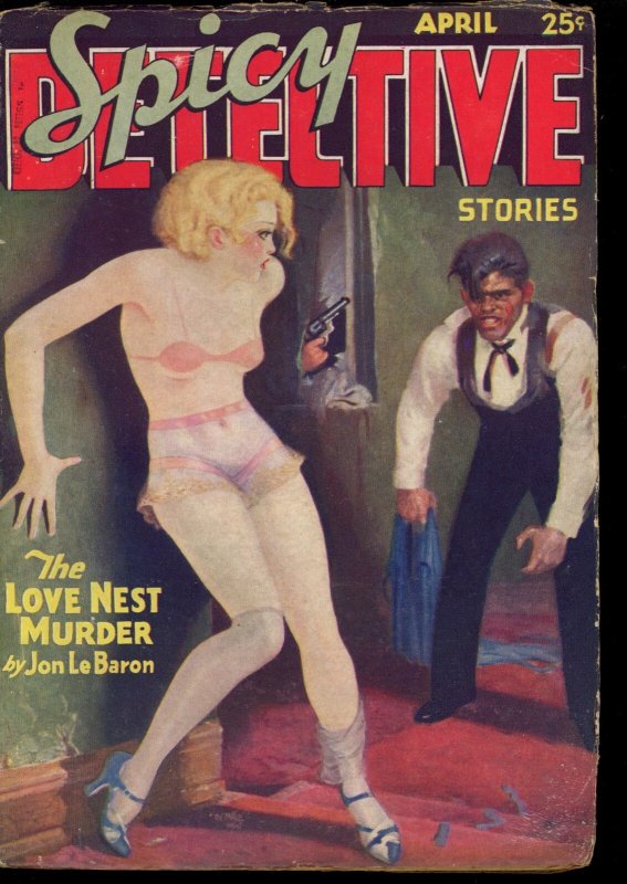 Spicy Detective Stories - April 1934 - 1st Issue - Condition: Vg-Fn - GGA (1934), raw comic book in FN condition — front cover
