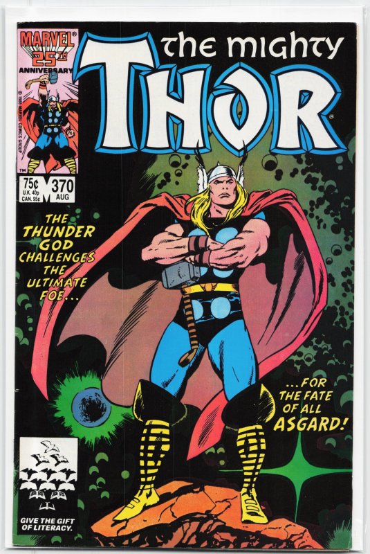 Thor #370 (Marvel Comics, 1986), raw, ungraded comic book — front cover