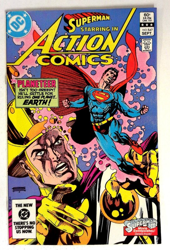 Action #547 (DC Comics, 1983), raw comic book in VF/NM condition — front cover