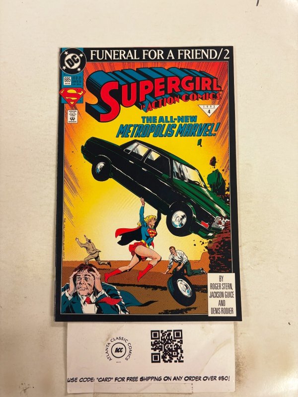 Superman in Action Comics #685 (DC Comics), raw comic book in NM condition — front cover