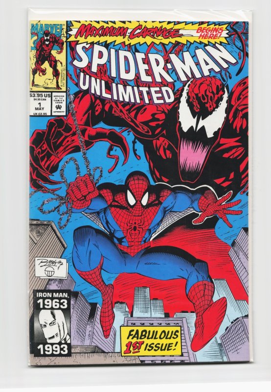 Spider-Man Unlimited #1 (Marvel Comics, 1993), raw, ungraded comic book — front cover