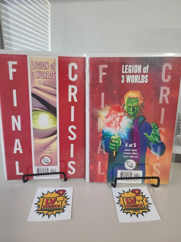 Final Crisis Legion of Three Worlds #3B (2008), raw comic book in NM condition — front cover