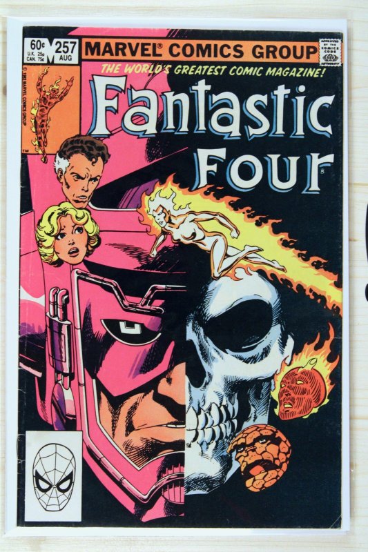 Fantastic Four #257 (Marvel Comics, 1983), raw comic book in VF- 7.5 condition — front cover