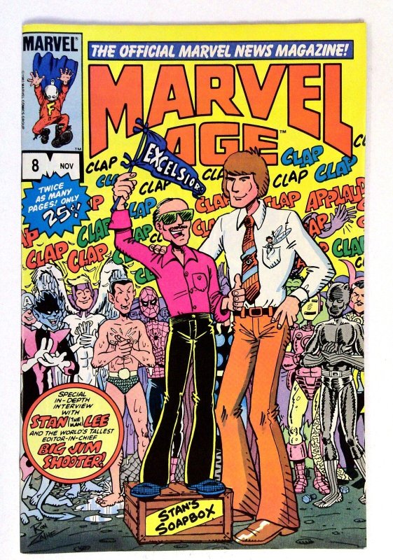 Marvel Age #8 (Marvel Comics, 1983), raw comic book in NM- condition — front cover
