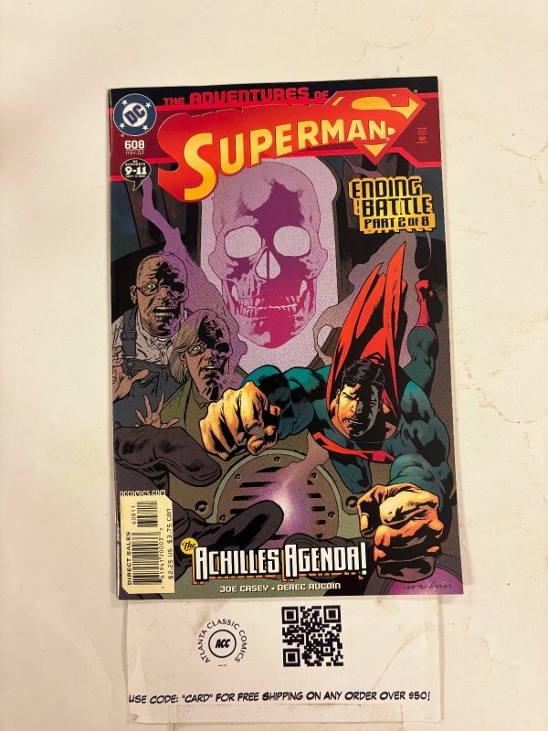 Adventures of Superman #608 (DC Comics), raw comic book in NM condition — front cover