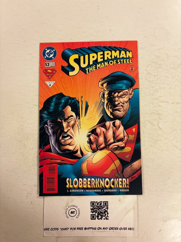 Superman the Man of Steel #53 (DC Comics, 1996), raw comic book in NM condition — front cover