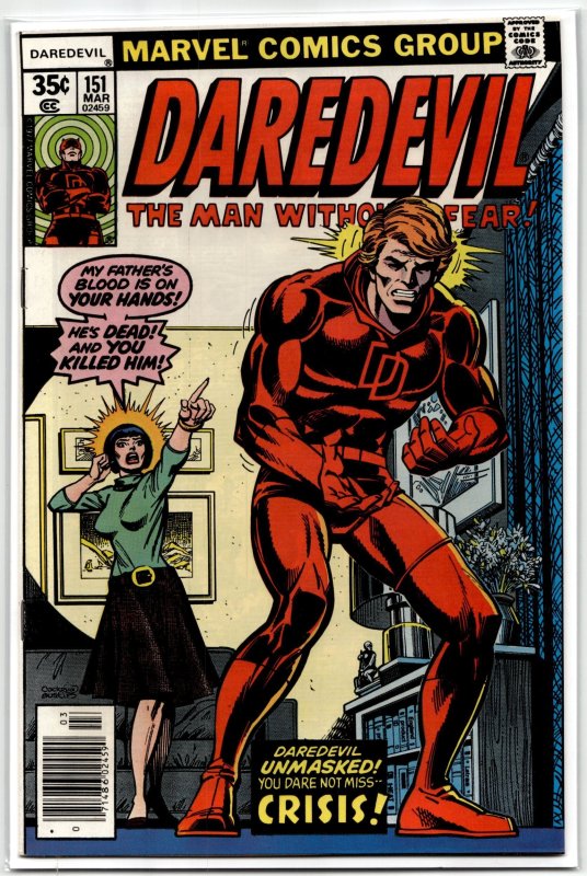 Daredevil #151 (Marvel Comics, 1978), raw, ungraded comic book — front cover