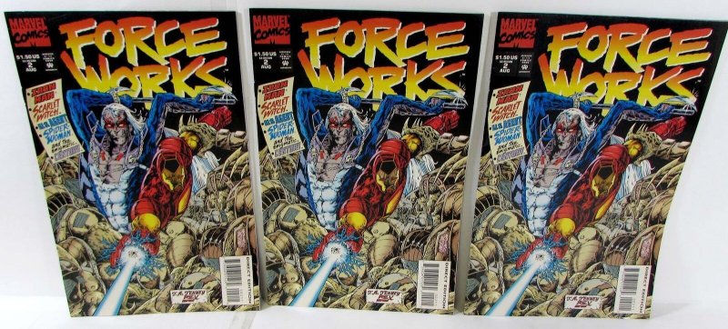 Force Works Lot of 3 #2 x3 Marvel Comics (1994) VF 1st Print Comic Books (Marvel Comics, 1994), raw comic book in VF condition — front cover