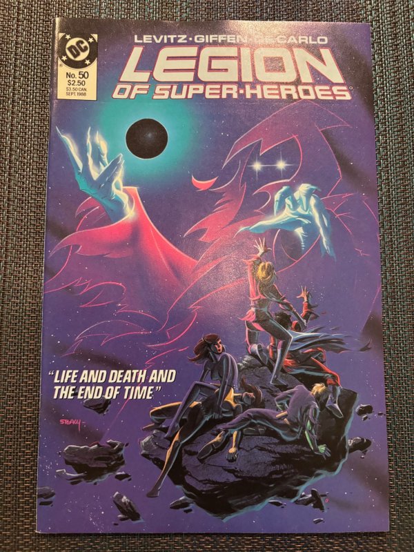 Legion of Super-Heroes #50 (DC Comics, 1988), raw, ungraded comic book — front cover