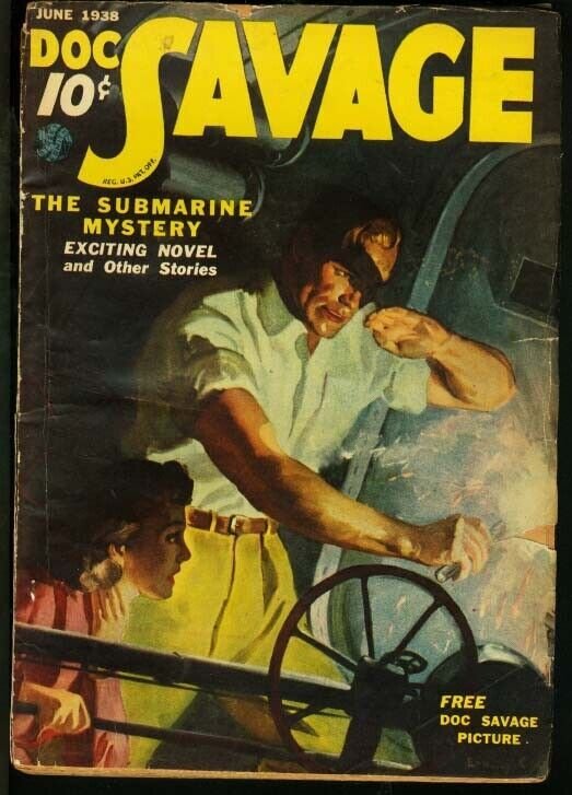 Doc Savage 1938 Jun-Rare Street and Smith Pulp VG (1938), raw comic book in VG condition — front cover
