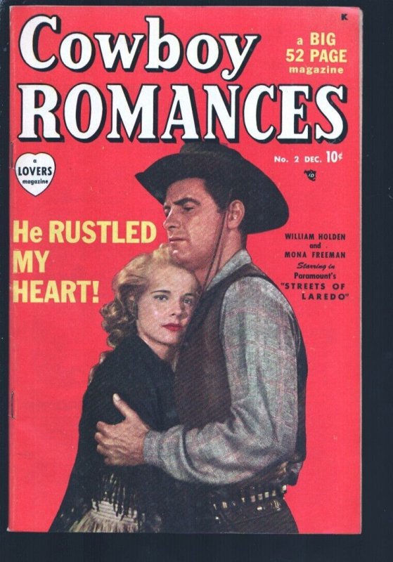 Cowboy Romance #2 (1949), raw, ungraded comic book — front cover