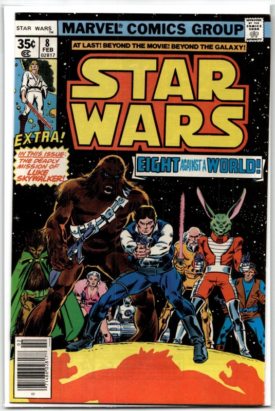 Star Wars #8 (Marvel Comics, 1978), raw, ungraded comic book — front cover