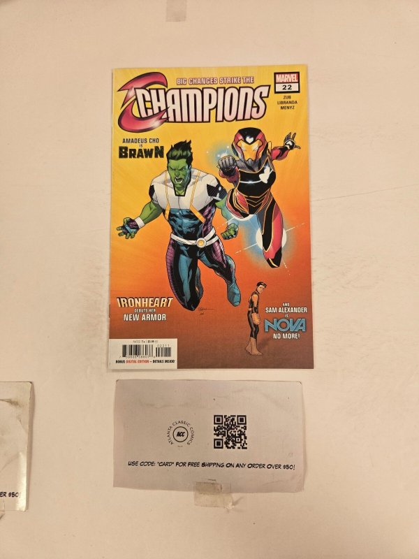 Champions #22 (Marvel Comics), raw comic book in NM condition — front cover