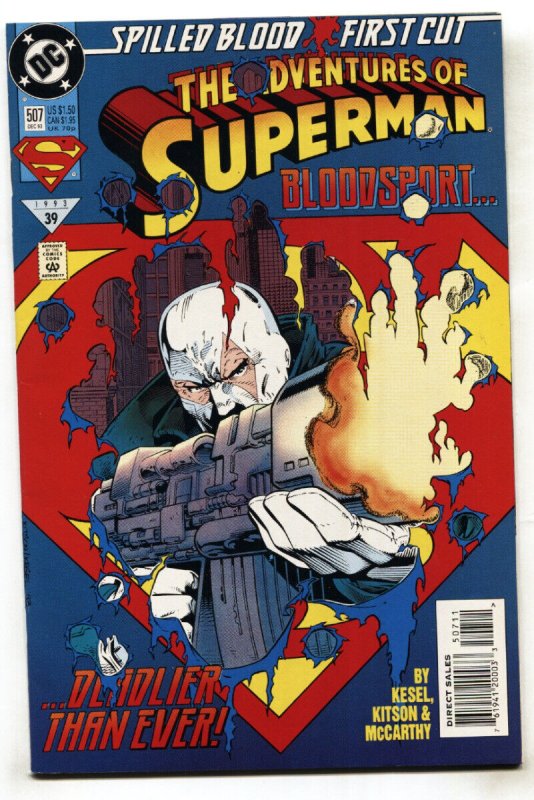 Adventures of Superman #507 (DC Comics, 1993), raw, ungraded comic book — front cover
