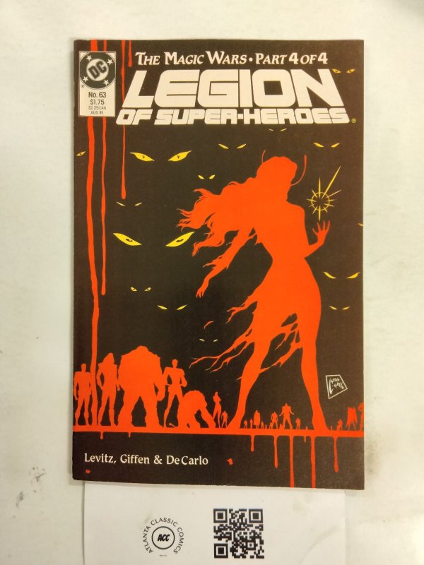 Legion of Super-Heroes #63 (DC Comics), raw comic book in NM condition — front cover