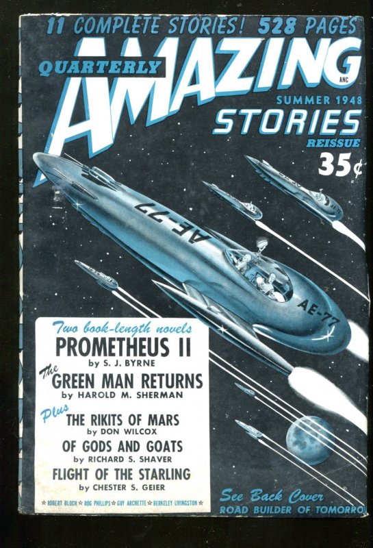 Pulp: Amazing Stories Quarterly- Summer 1948-Richard Shaver- Harold Sherman (1948), raw, ungraded comic book — front cover