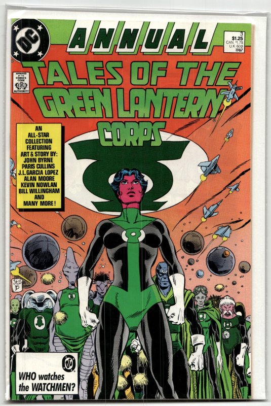 Green Lantern Corps Annual #3 (1987), raw, ungraded comic book — front cover