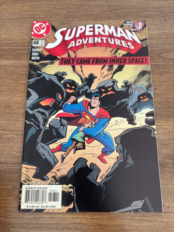 Superman Adventures #48 (DC Comics), raw comic book in NM condition — front cover