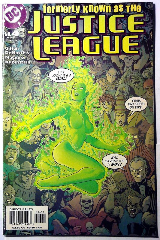 Formerly Known as Justice League #4 (DC Comics, 2003), raw, ungraded comic book — front cover