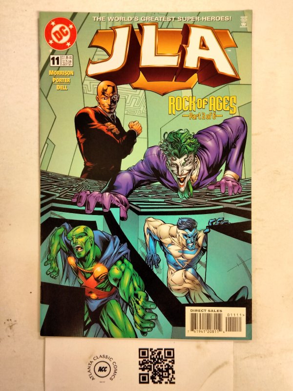 JLA #11 (DC Comics, 1998), raw comic book in NM condition — front cover