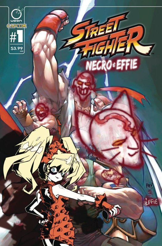 Street Fighter Necro & Effie #1 (2019), raw, ungraded comic book — front cover