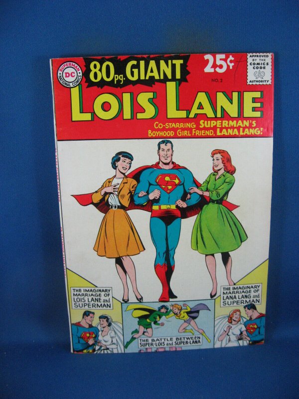 Superman Girlfriend Lois Lane Eighty Page Giant #3 (DC Comics, 1964), raw comic book in VF condition — front cover