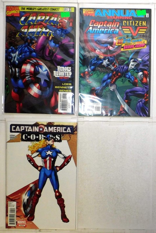 Captain America Lot 3 #12, Corps 4, Citizen V 1 1997 Marvel 1st Print Comics (Marvel Comics, 1997), raw, ungraded comic book — front cover