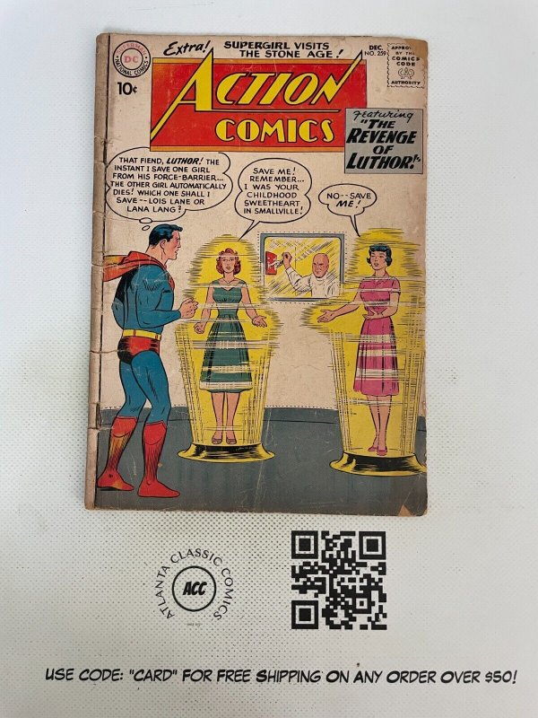 Action Comics #259 (DC Comics), raw comic book in VG condition — front cover