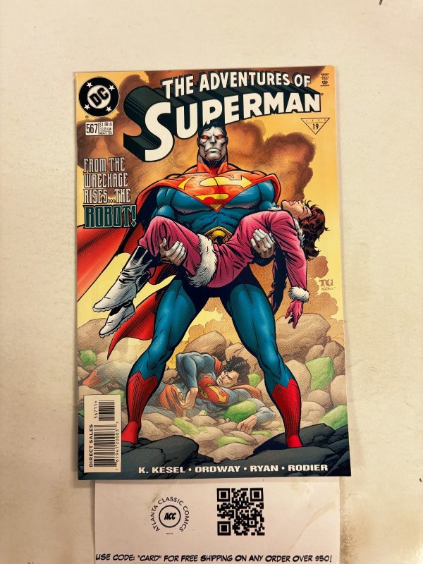 The Adventures of Superman #567 (DC Comics, 1999), raw comic book in NM condition — front cover
