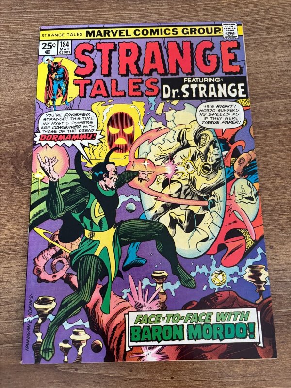 Strange Tales #184 (Marvel Comics), raw comic book in VF condition — front cover