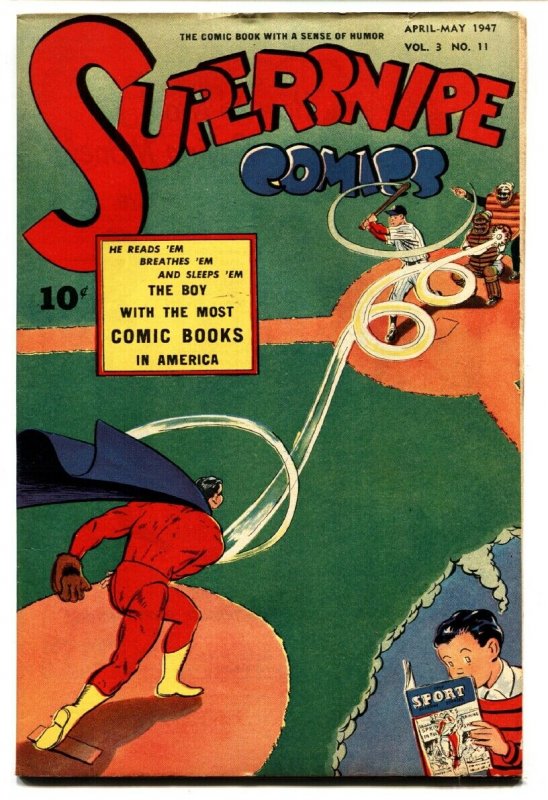 Supersnipe Vol. 3 #11 (1947), raw comic book in VF- condition — front cover