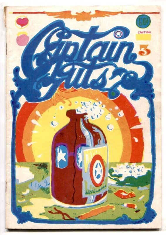 Captain Guts #3 (1971), raw comic book in VG condition — front cover