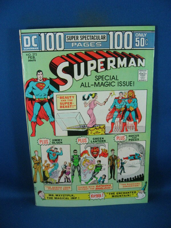 Superman #272 (DC Comics, 1974), raw comic book in NM- condition — front cover
