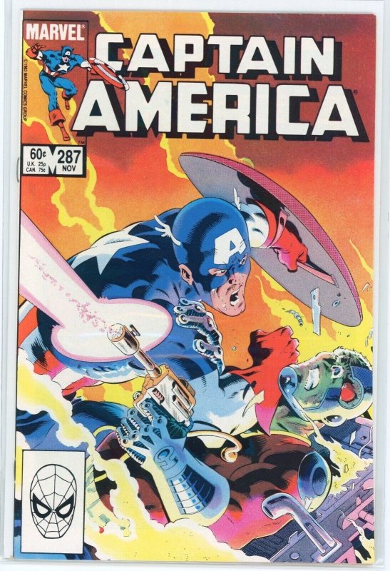 Captain America #287 (Marvel Comics, 1983), raw comic book in VF/NM 9.0 condition — front cover