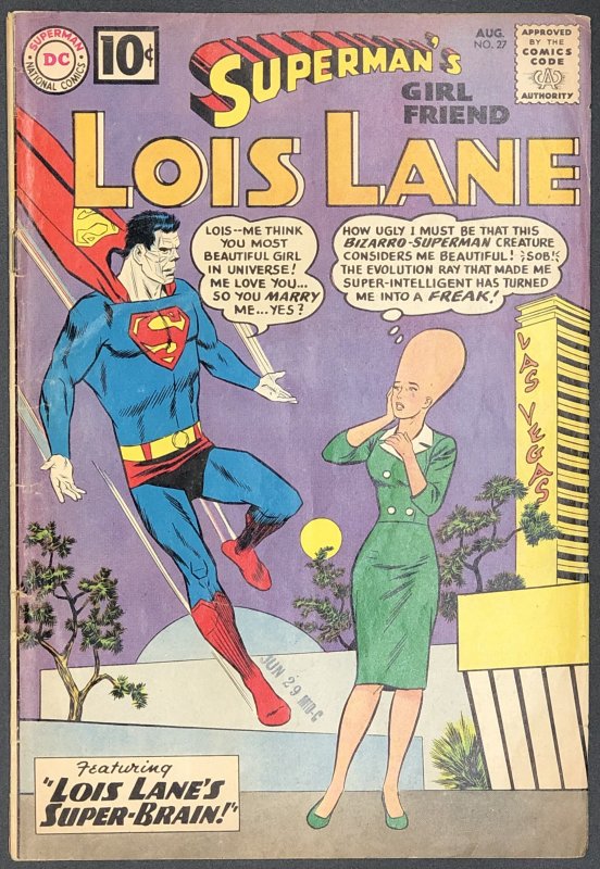 Superman's Girl Friend, Lois Lane #27 (DC Comics, 1961), raw, ungraded comic book — front cover