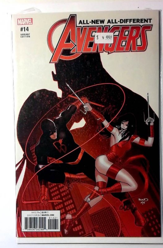 All-New, All-Different Avengers #14 (Marvel Comics, 2016), raw, ungraded comic book — front cover