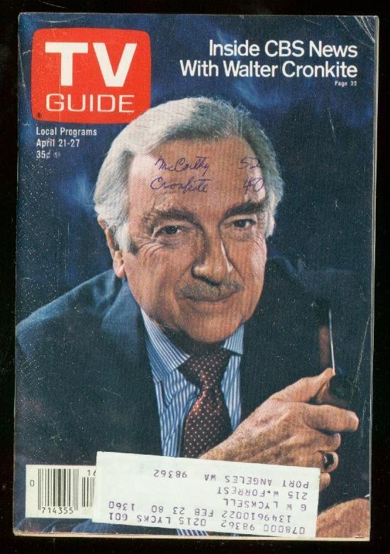 Mag: TV Guide 4/21/1983-Walter Cronkite Cover VG, raw comic book in VG condition — front cover