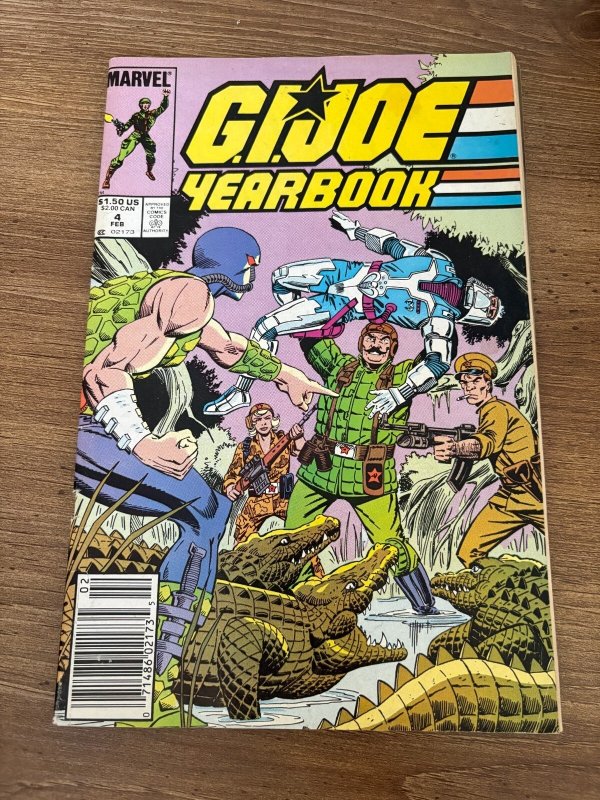 G.I. Joe Yearbook #4 (Marvel Comics), raw comic book in VF- condition — front cover