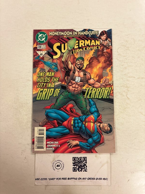 Action Comics #728 (DC Comics), raw comic book in NM condition — front cover