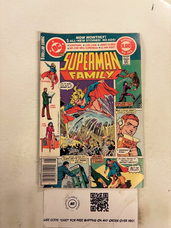 Superman Family #209 (DC Comics), raw comic book in VF condition — front cover