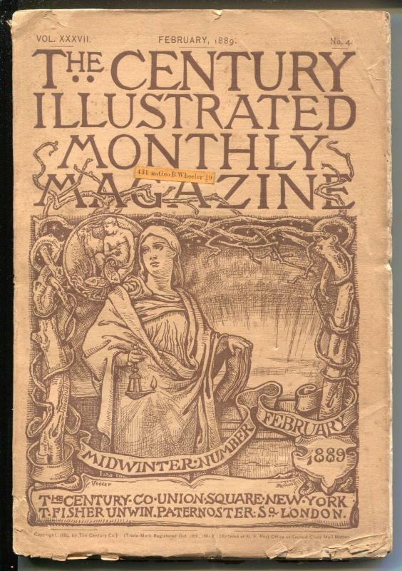 Century Illustrated Monthly Magazine 2/1889-Civil War-pulp Format-lynch Law-G, raw, ungraded comic book — front cover