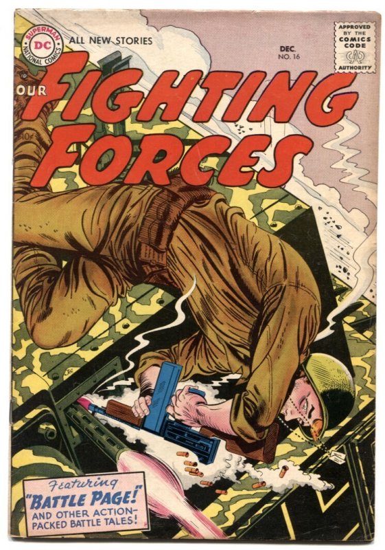 Our Fighting Forces #16 (DC Comics, 1956), raw comic book in FN/VF condition — front cover