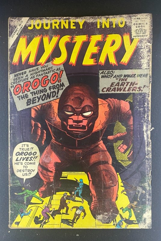 Journey into Mystery #57 (Marvel Comics, 1952), raw comic book in GD- 1.8 condition — front cover