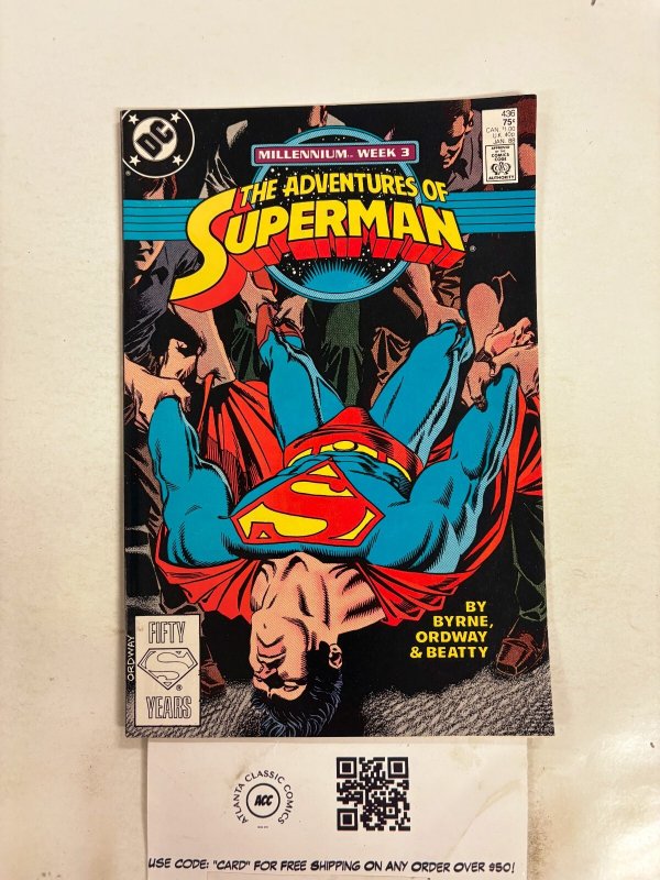 The Adventures of Superman #436 (DC Comics), raw comic book in NM condition — front cover