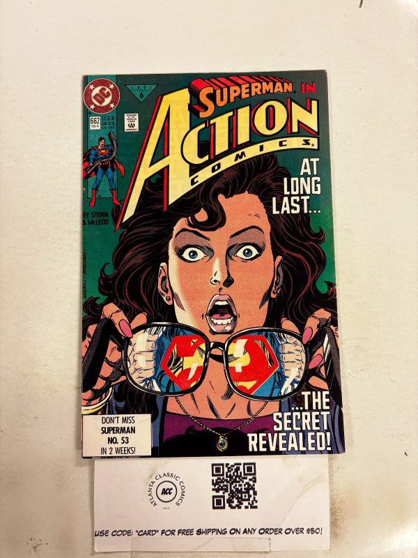Superman in Action Comics #662 (DC Comics), raw comic book in NM condition — front cover
